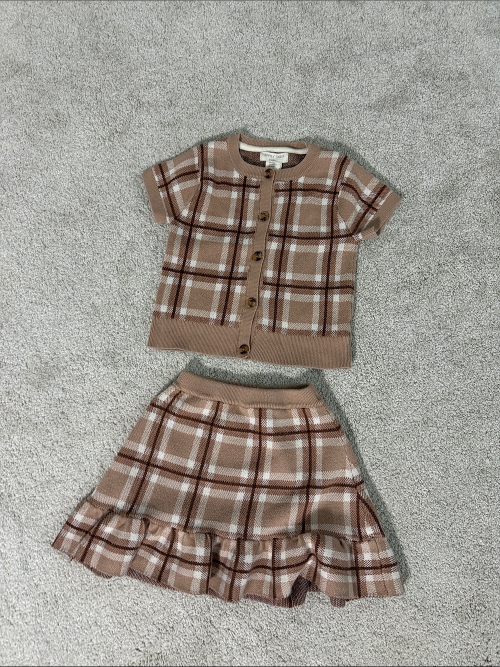 Happily Grey girl skirt set